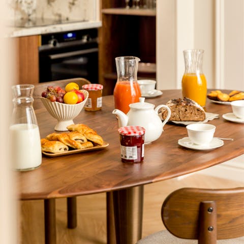 Tuck into a French breakfast before heading out for the afternoon