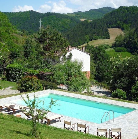 Escape the sunshine with a dip in the seasonal pool