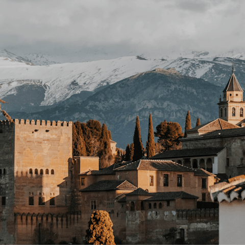 Stay in the heart of the historic old town, just steps away from Granada Cathedral