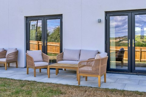 Spread out on the patio as the sun goes down