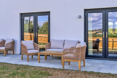 Spread out on the patio as the sun goes down