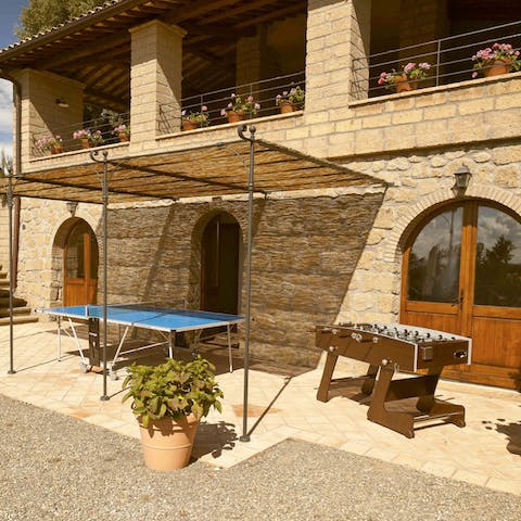 Take a break from lounging by the pool and challenge your group to a quick tournament – will it be table tennis or foosball?