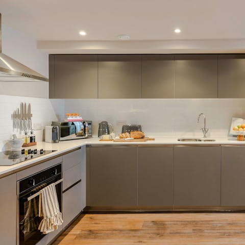 Rustle up home-cooked meals in the large kitchen