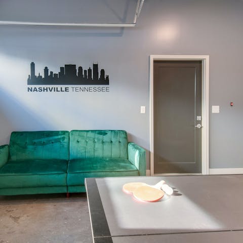 Relax and unwind with fun games of ping pong