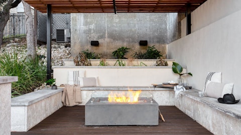 Curl up around the fire pit on cool evenings