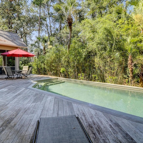 Relax and unwind with a swim in the private pool