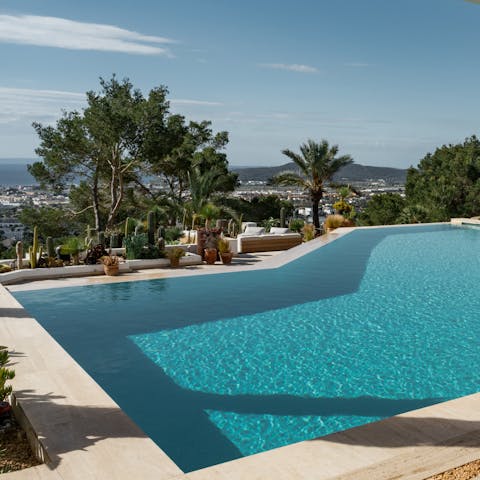 Drift in the private infinity pool and admire far-reaching views