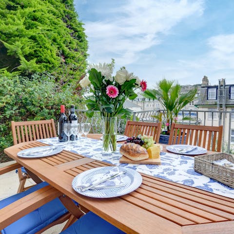Dine al fresco on the terrace